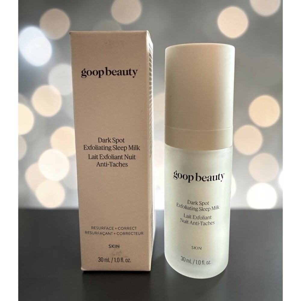 GOOP BEAUTY Dark Spot Exfoliating Sleep Milk 30 mL / 1 Fl Oz NIB Batch #TH5093A